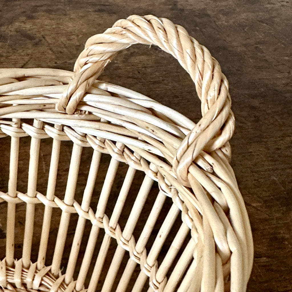 Small Oval Openwork Wicker Basket