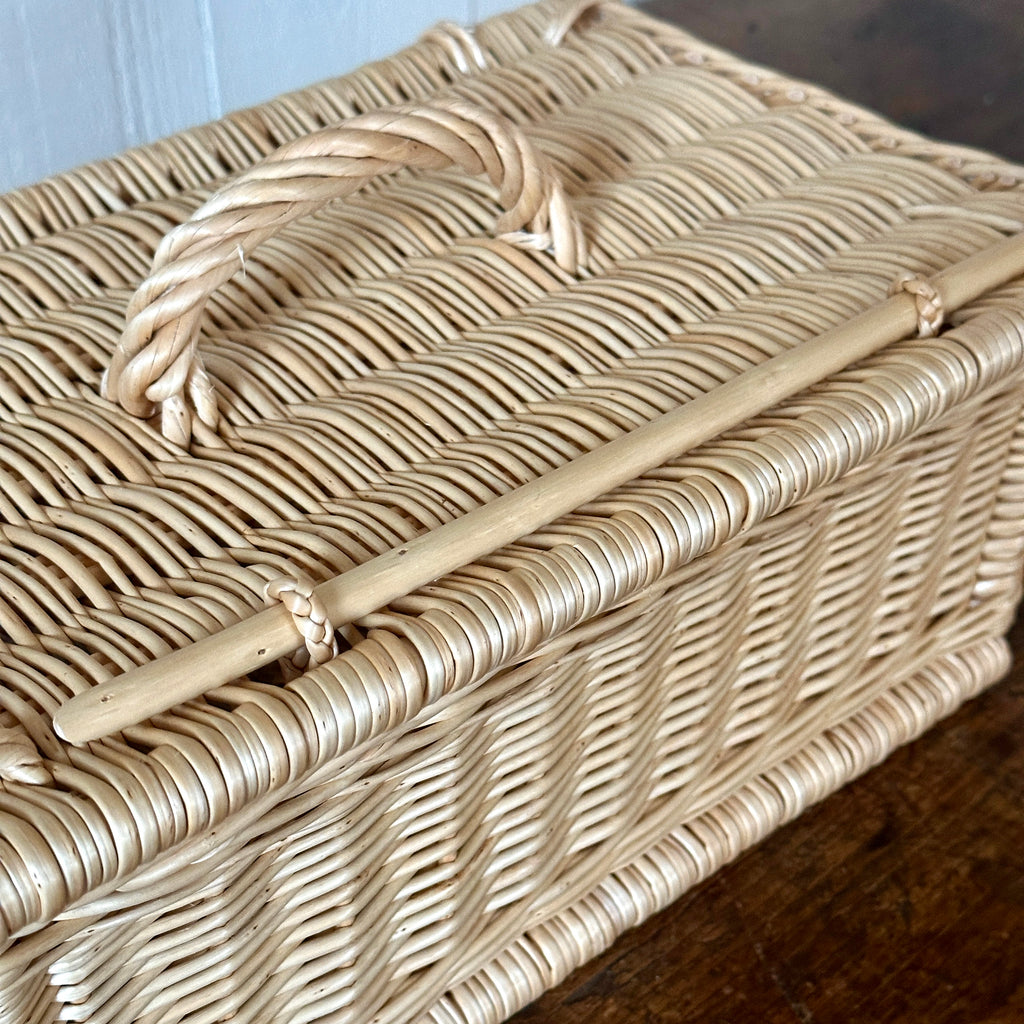 French Wicker Needlework Basket - Large