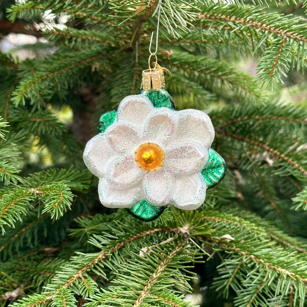 Magnolia Christmas Tree Ornament Larger Cross