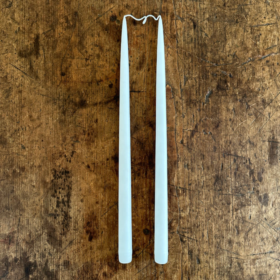 White 17" Taper Candles