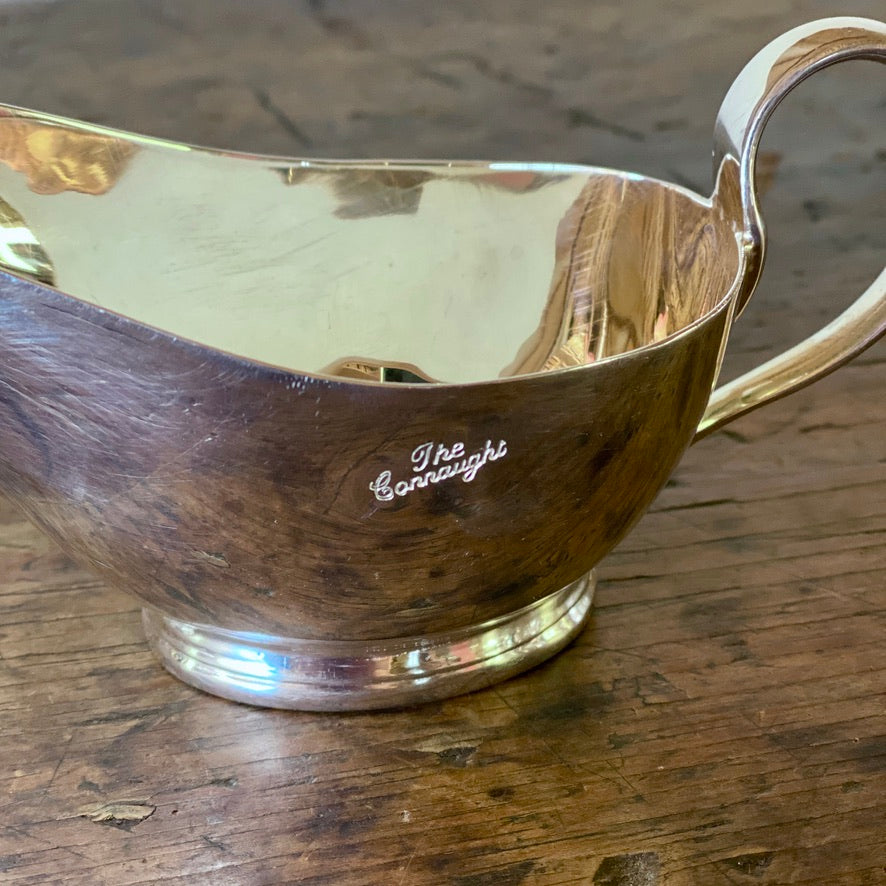 Vintage Hotel Silver Sauce Boat from The Connaught