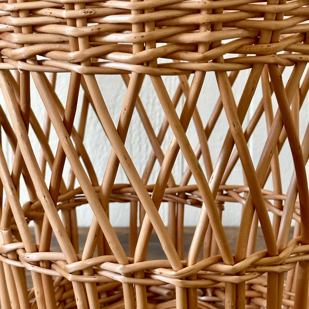 Scottish Curved Fitched Willow Waste Basket