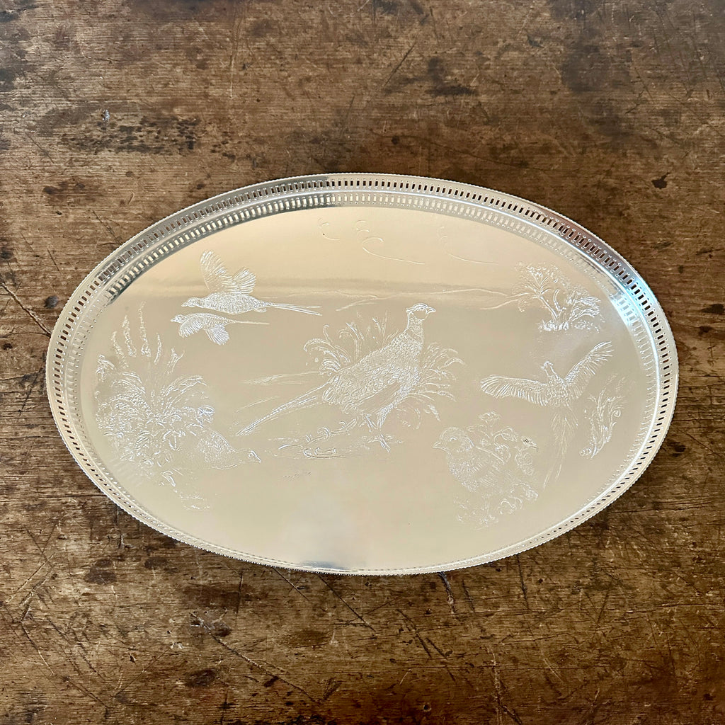 Oval Pheasant Bar Tray