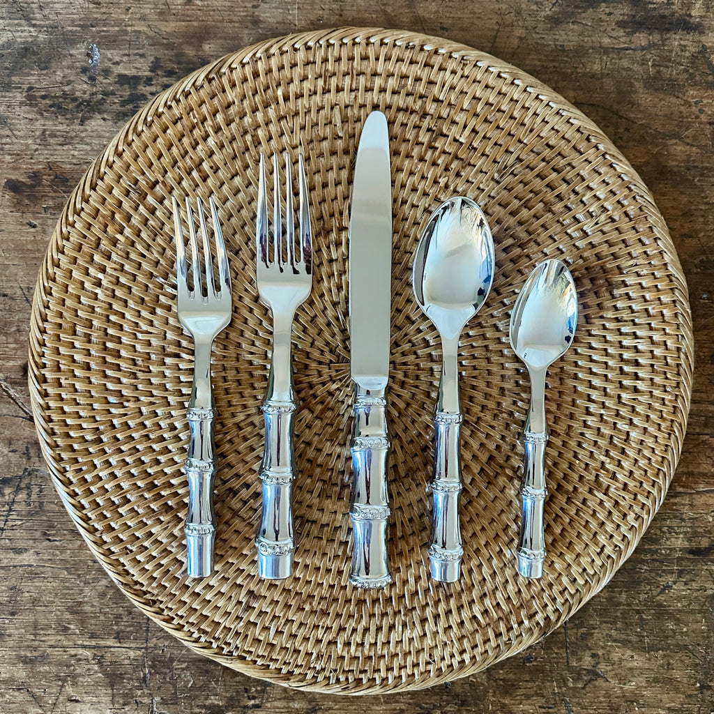 Bamboo Stainless Five Piece Cutlery Set