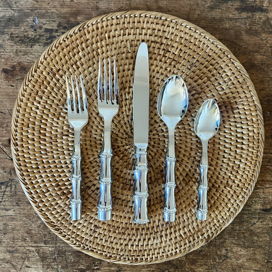 Bamboo Stainless Five Piece Cutlery Set
