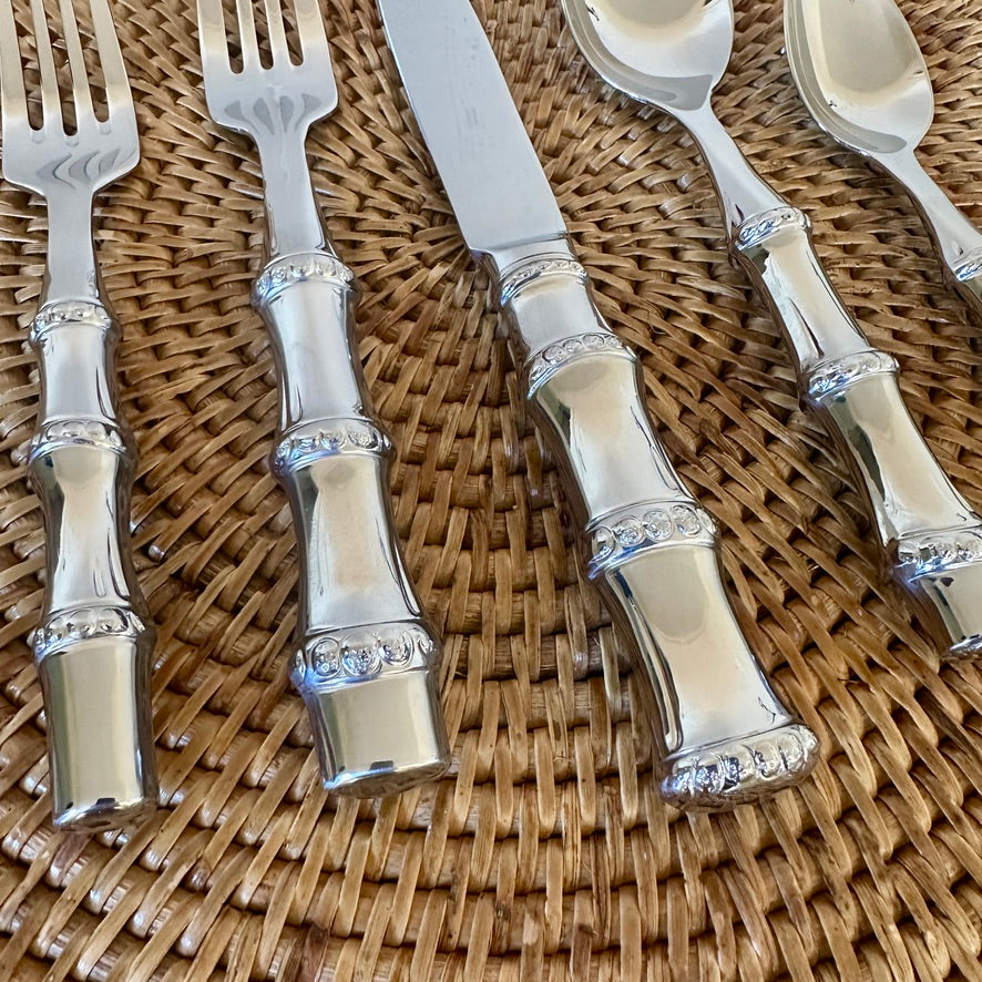 Bamboo Stainless Five Piece Cutlery Set