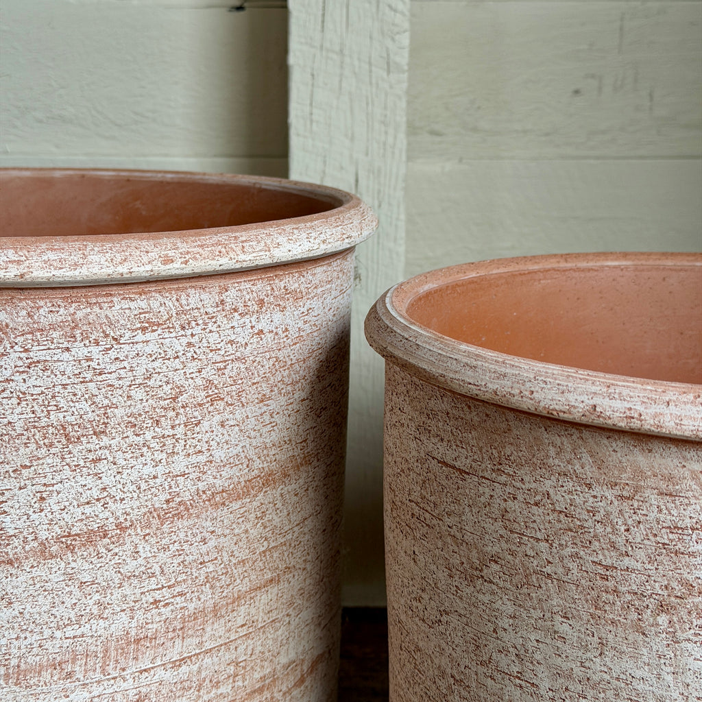 Danish Modena Pots & Saucers in Rosa Terracotta