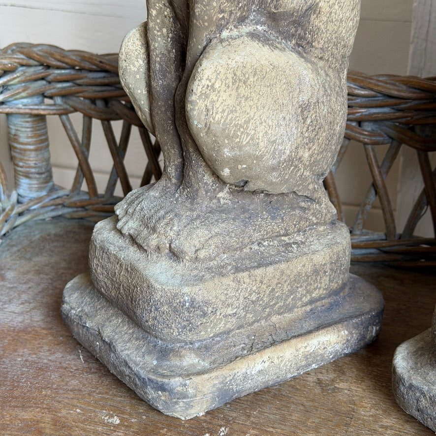 Pair of Small Sitting Whippets