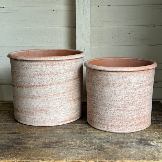 Danish Modena Pots & Saucers in Rosa Terracotta