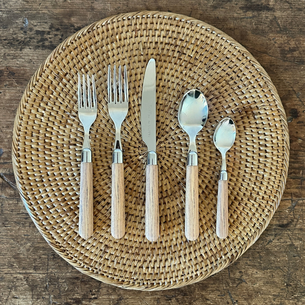 Italian Faux Oak Cutlery Set