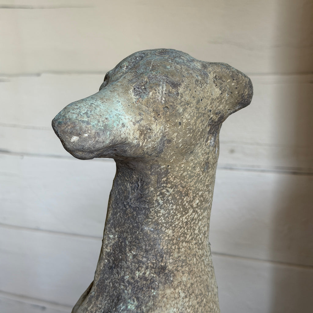 Pair of Small Sitting Whippets