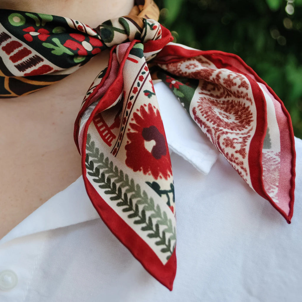 Holiday Ribbons Silk Neckerchief