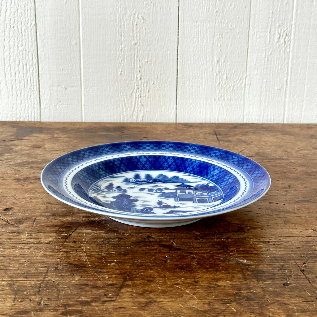 Blue Canton Rim Soup Plate