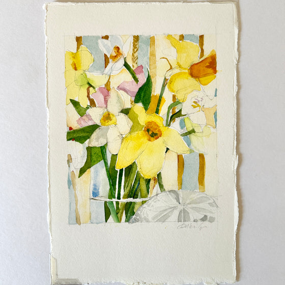 Daffodils with Urchin