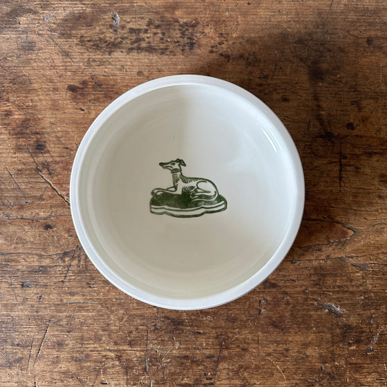 Classical Porcelain Hound Dog Bowl