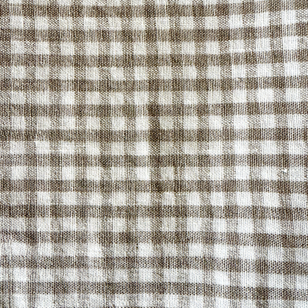 Natural Gingham Linen Dish Towel