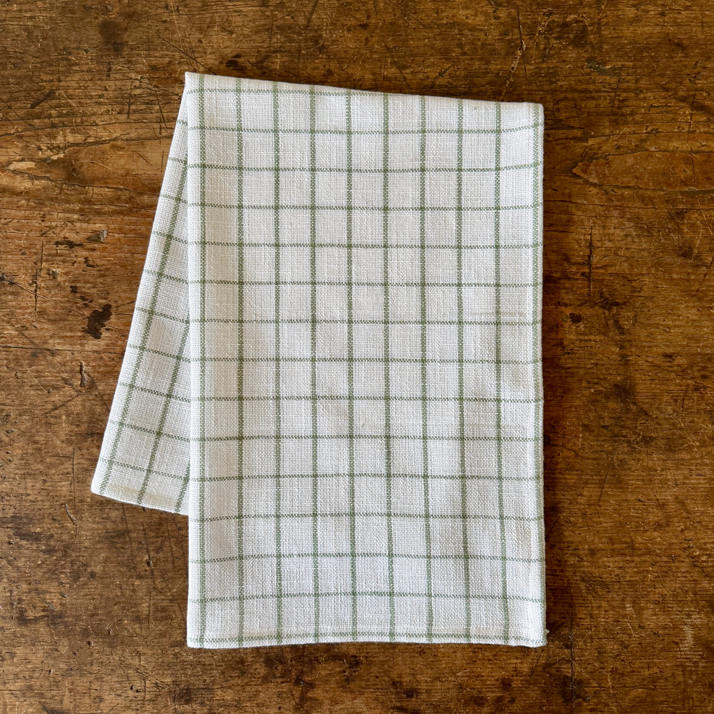 White Windowpane Kitchen Towel