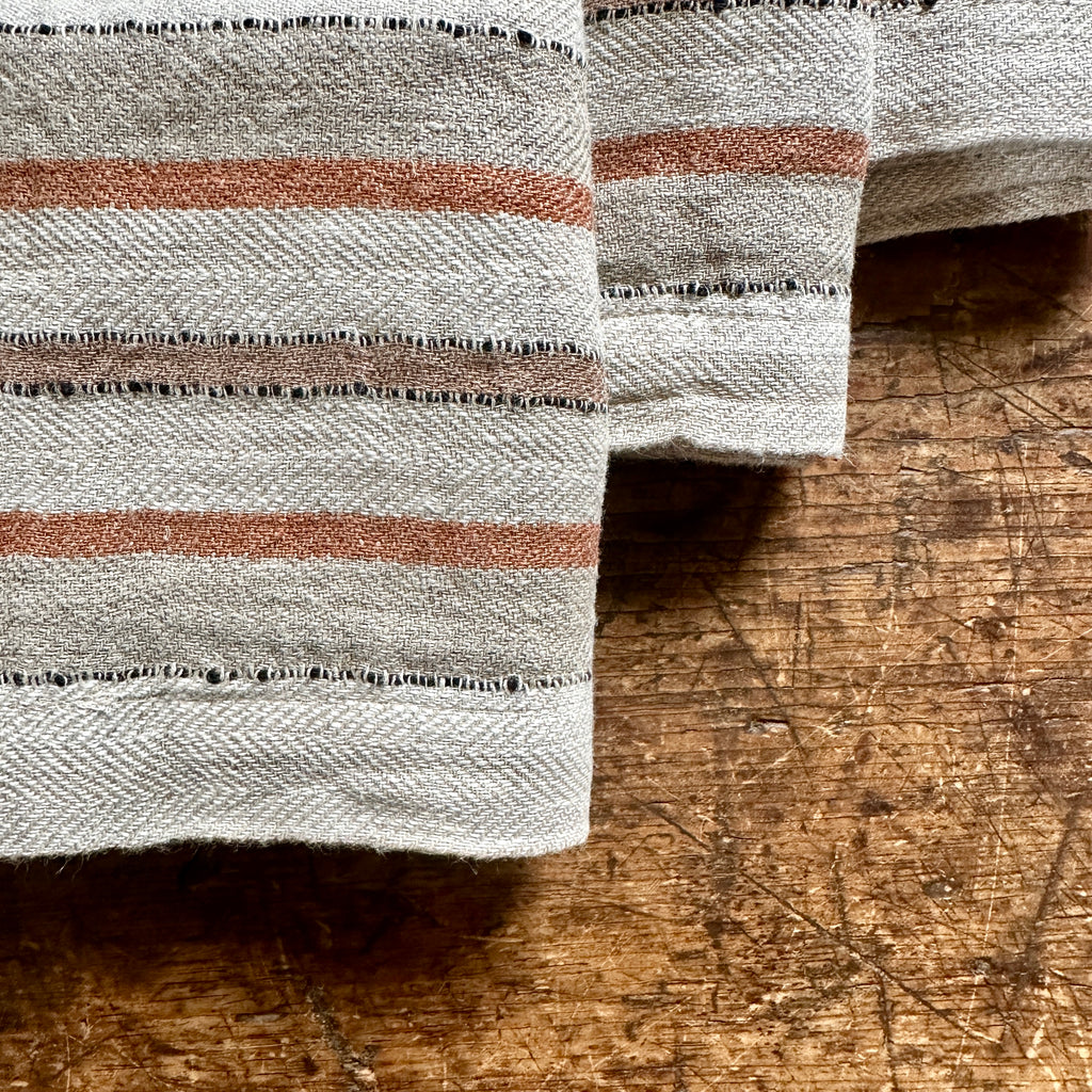 Chestnut Stripe Napkins - Set of 4