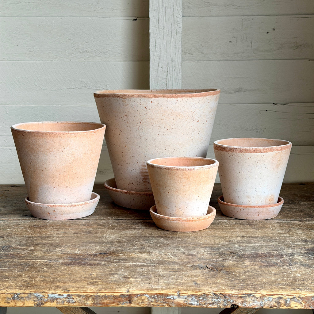 Danish Julie Pots & Saucers in Rosa Terracotta