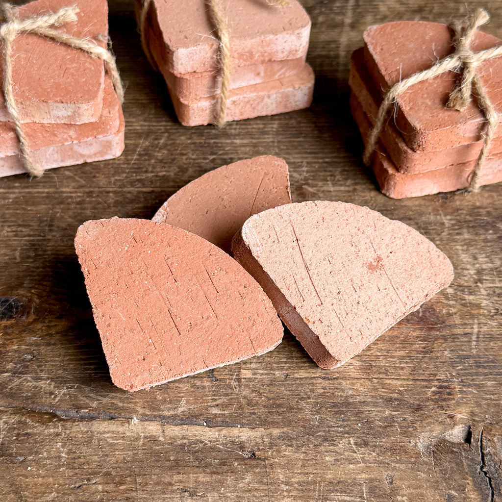 Danish Triangle Feet in Rosa Terracotta - Set of Three