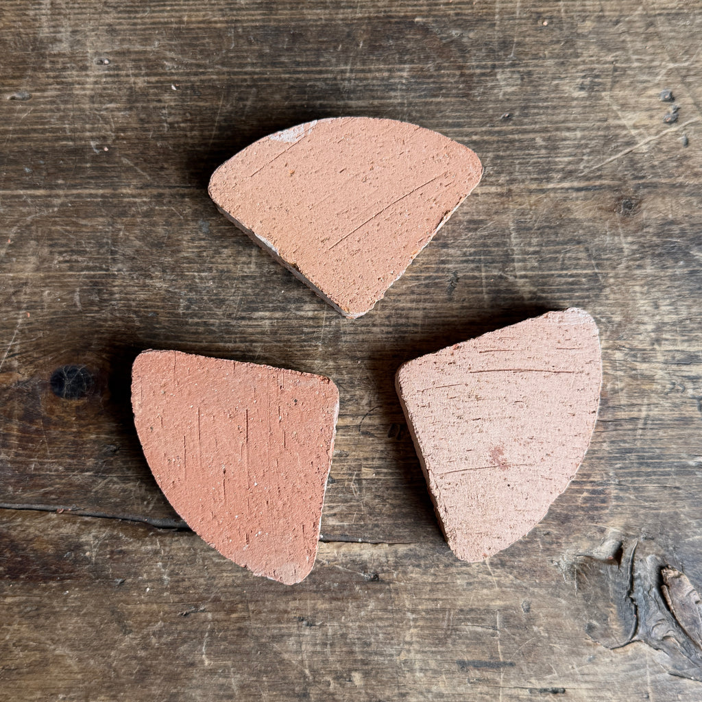 Danish Triangle Feet in Rosa Terracotta - Set of Three