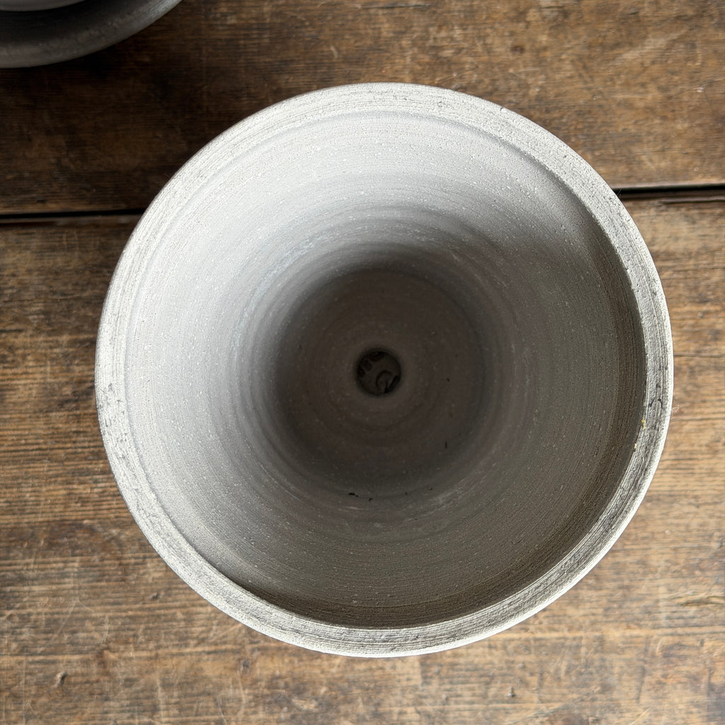 Traditional Full Gray Pots + Saucers by Ben Wolff