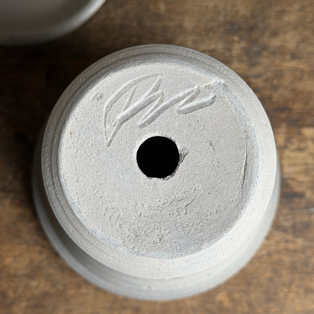 Traditional Full Gray Pots + Saucers by Ben Wolff