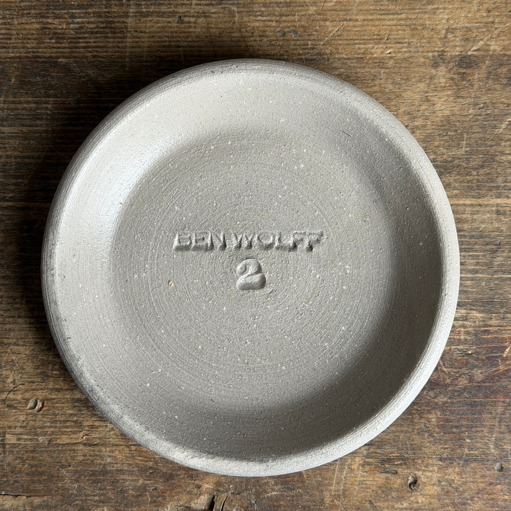 Tuscan Rim Gray Pots + Saucers by Ben Wolff
