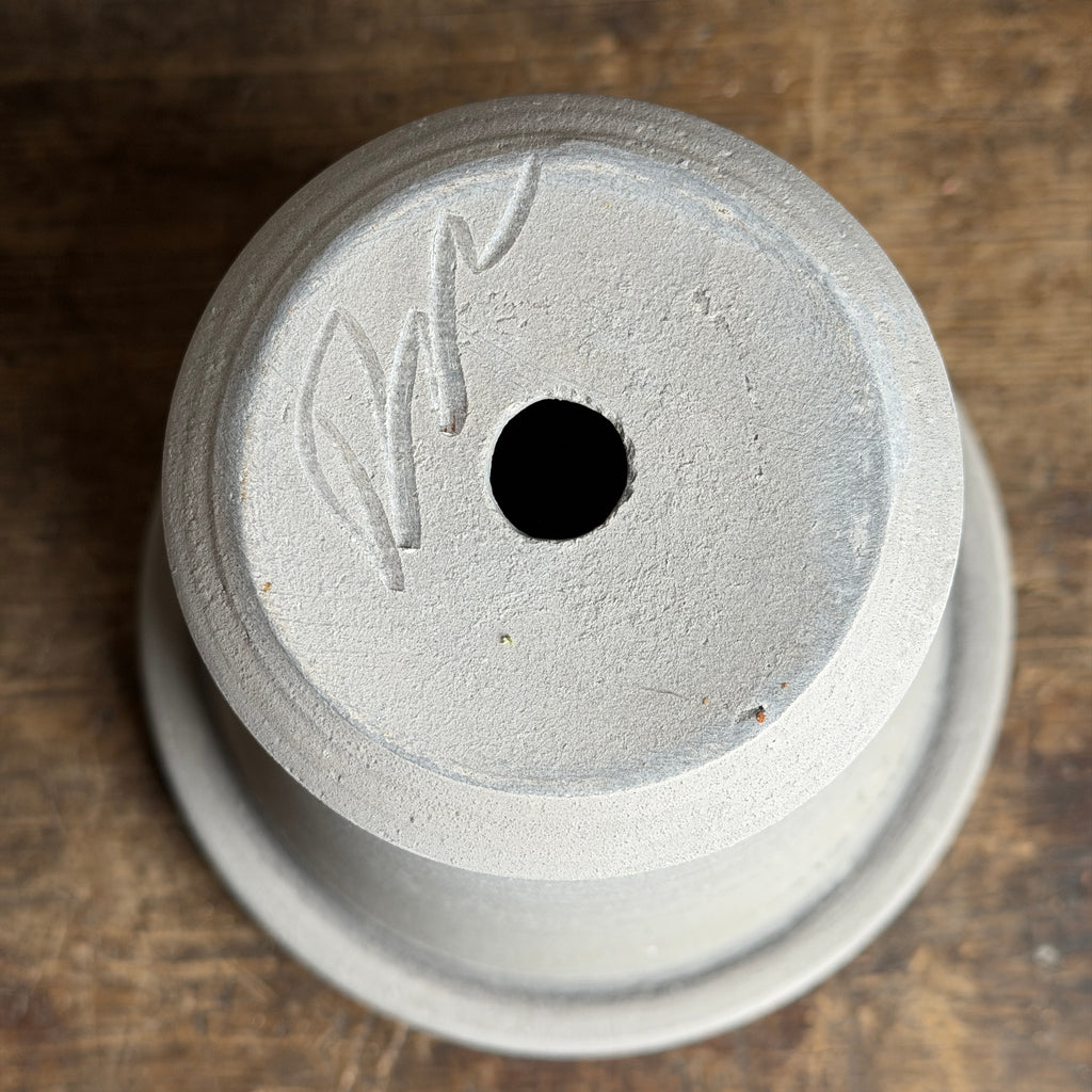 Tuscan Rim Gray Pots + Saucers by Ben Wolff