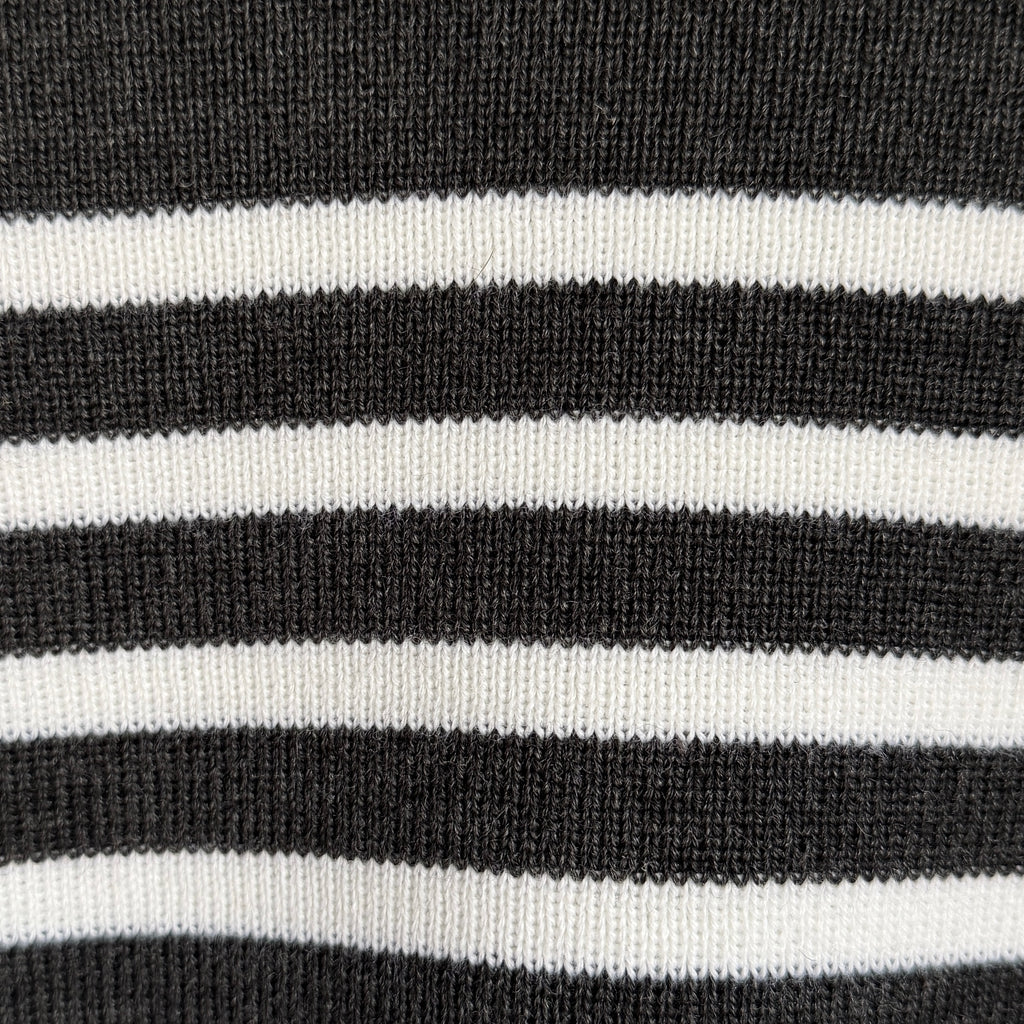 Saint James Rochefort Nautical Stripe Sweater - Anthracite / Ecru