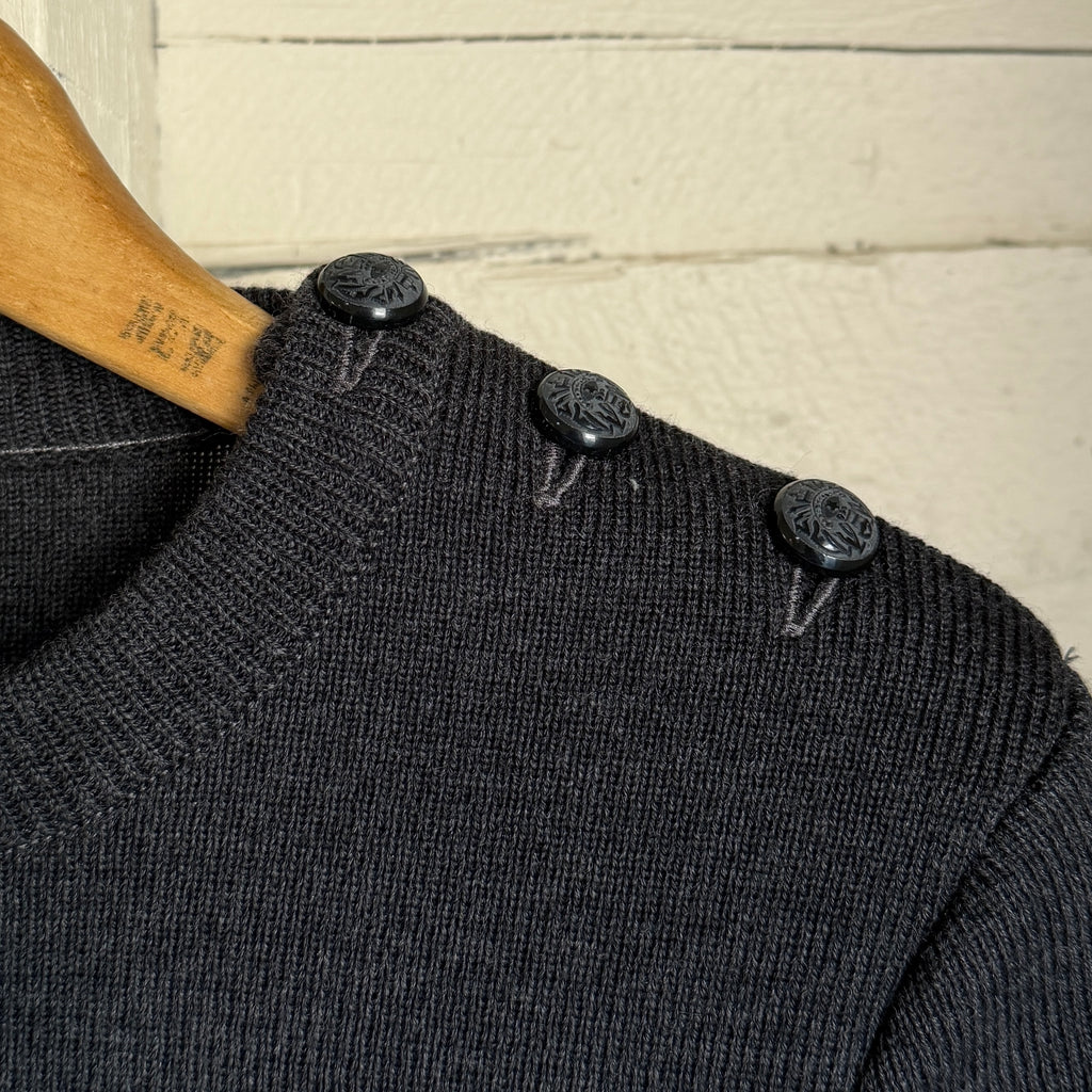Saint James Rochefort Nautical Stripe Sweater - Anthracite / Ecru