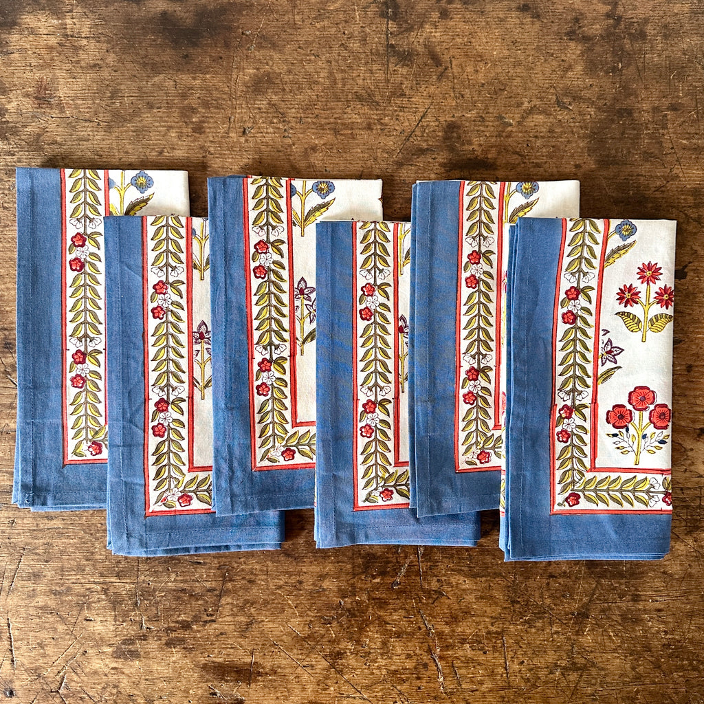 Multi Petite Fleur Napkins - Set of Six