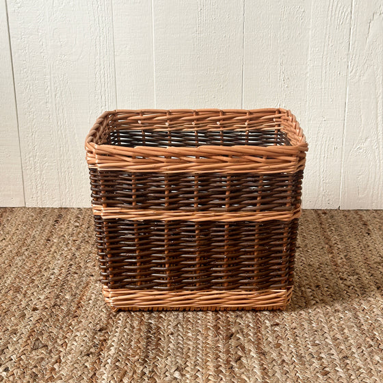 Scottish Rectangular Willow Waste Basket
