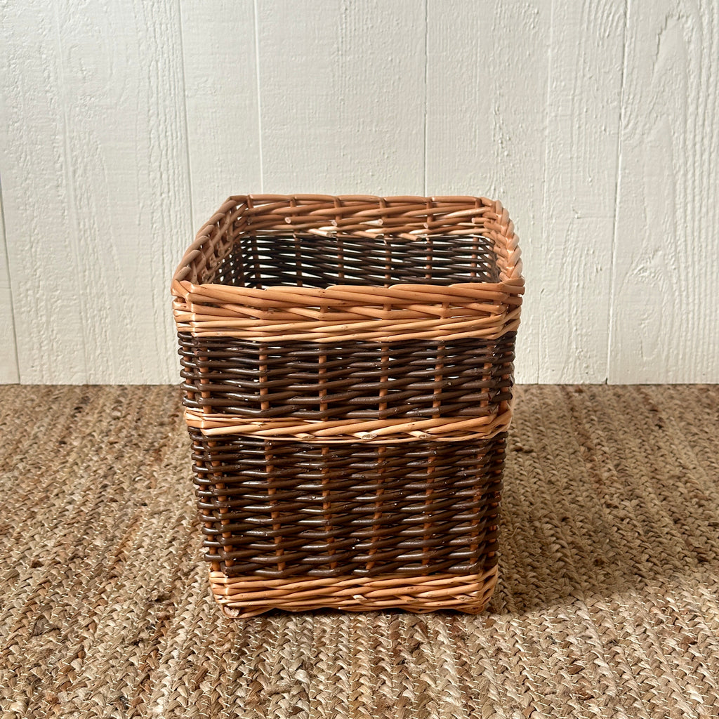 Scottish Rectangular Willow Waste Basket