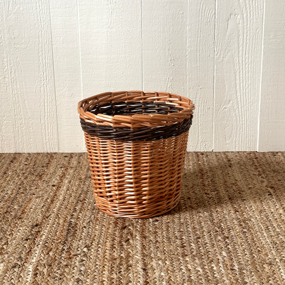 Scottish Willow Powder Room Waste Basket