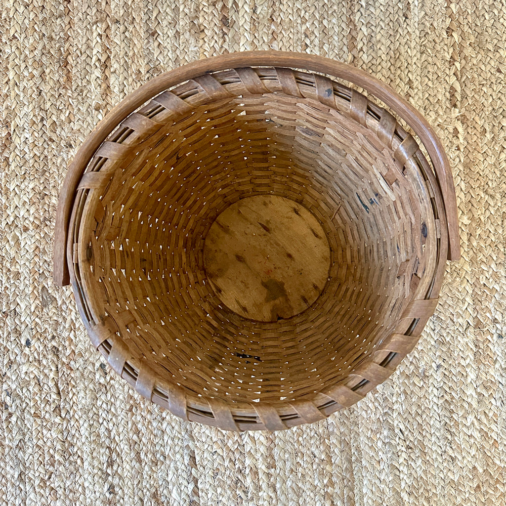 New England Handwoven Ash Splint Basket
