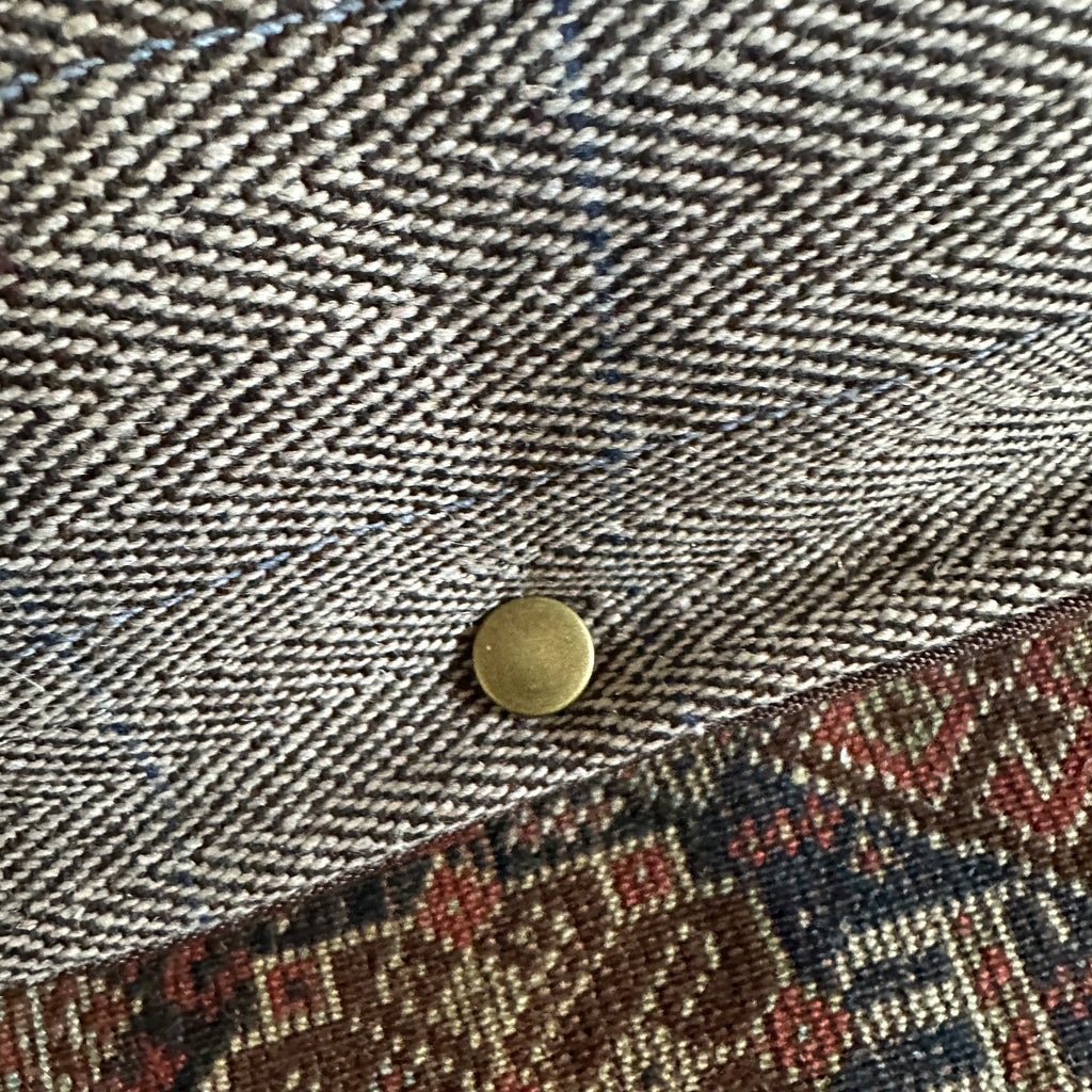 Beige Flat Traditional Tweed Cushion