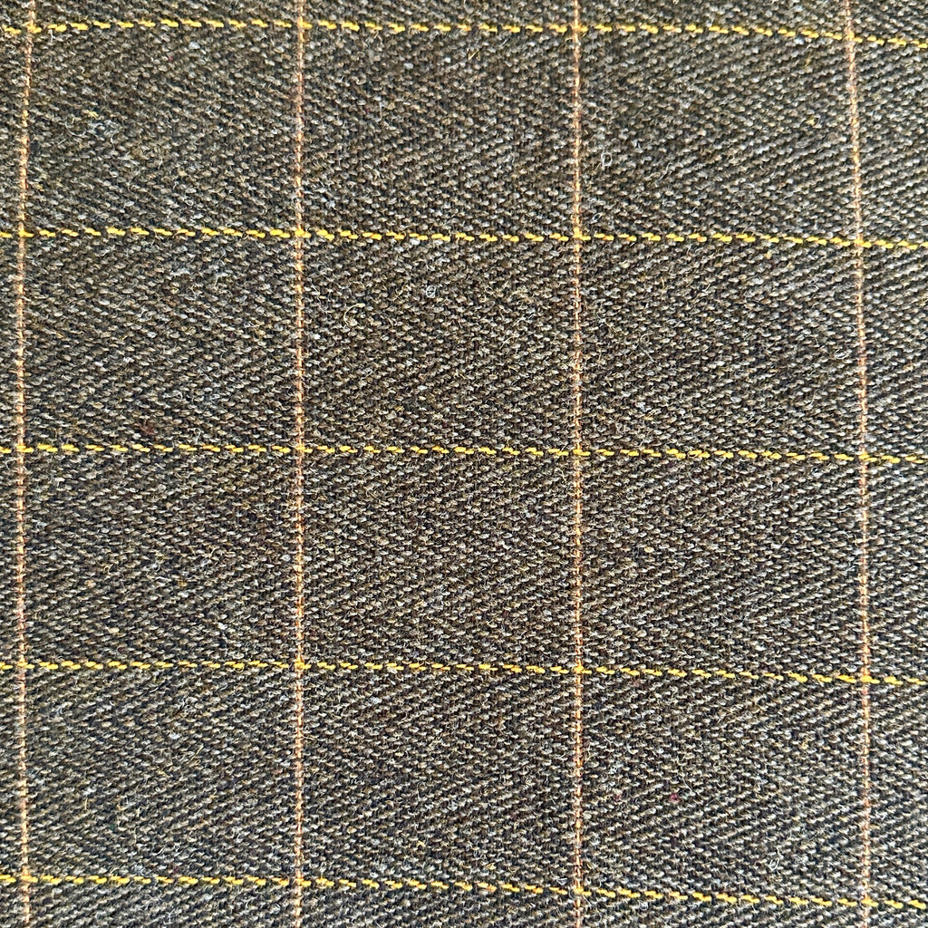 Brown Flat Traditional Tweed Cushion