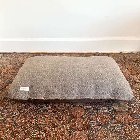 Beige Flat Traditional Tweed Cushion