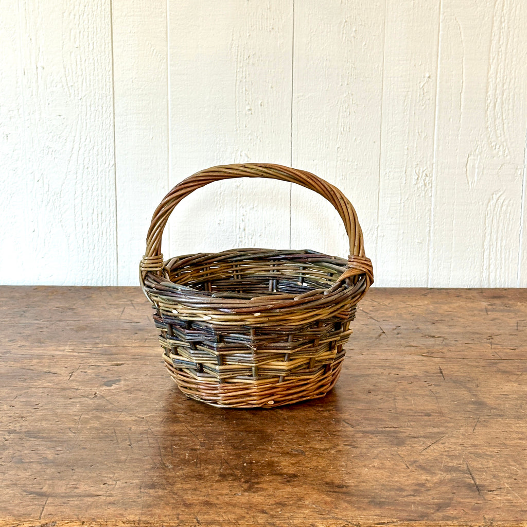 French Willow Egg Basket Larger Cross French Willow Egg Basket Larger Cross