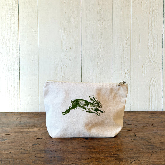 Larger Cross Cotton Zip Pouch
