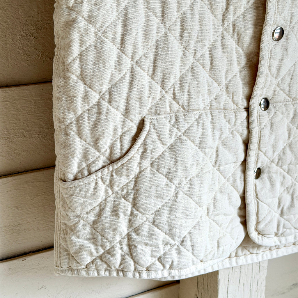 Natural Quilted Cotton Vest