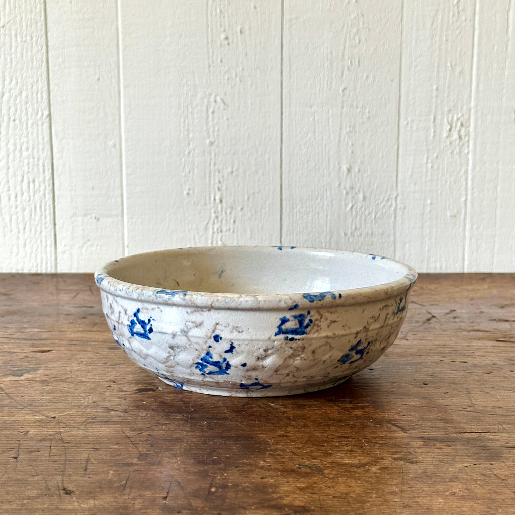 Blue and Gray Spongeware Bowl
