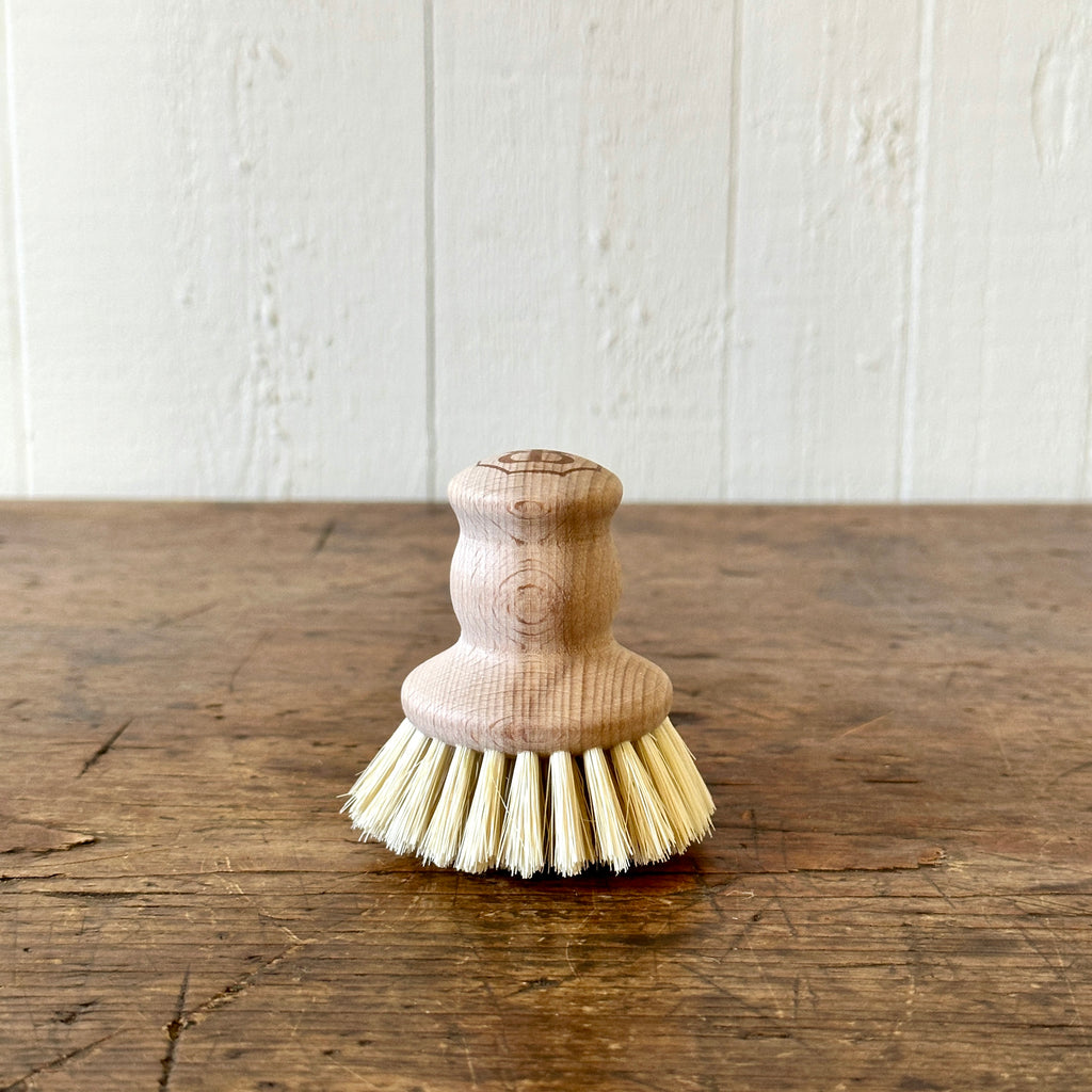 White Bristle Pot Brush