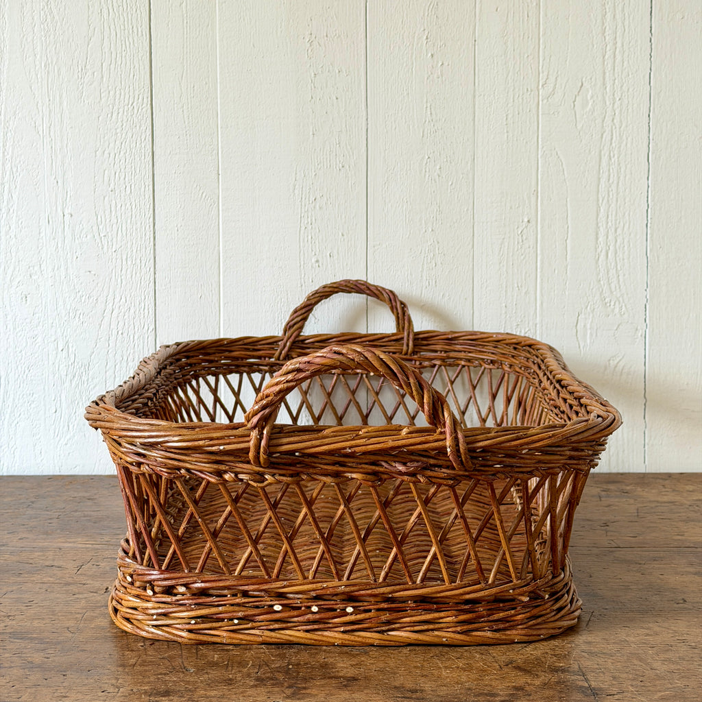 Hunting Lodge Brown Wicker Tray - Large