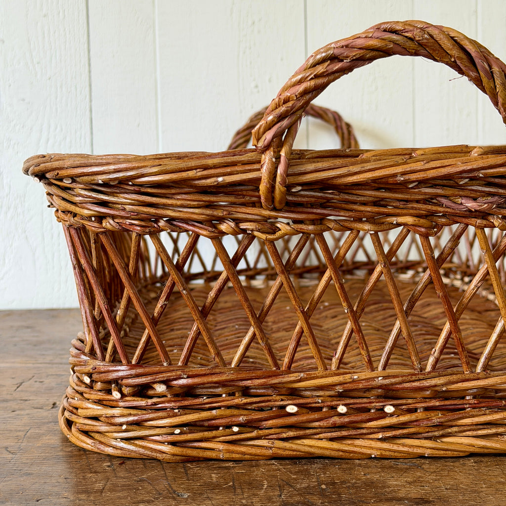 Hunting Lodge Brown Wicker Tray - Large