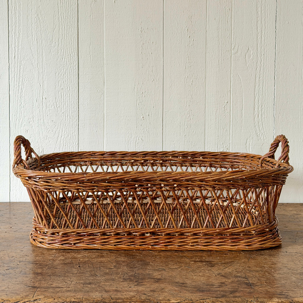 Hunting Lodge Brown Wicker Tray - Large