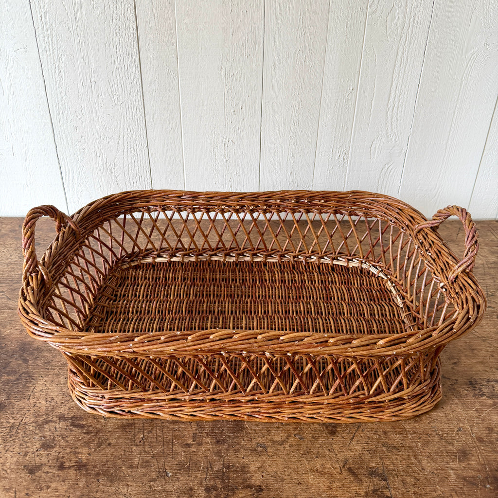 Hunting Lodge Brown Wicker Tray - Large