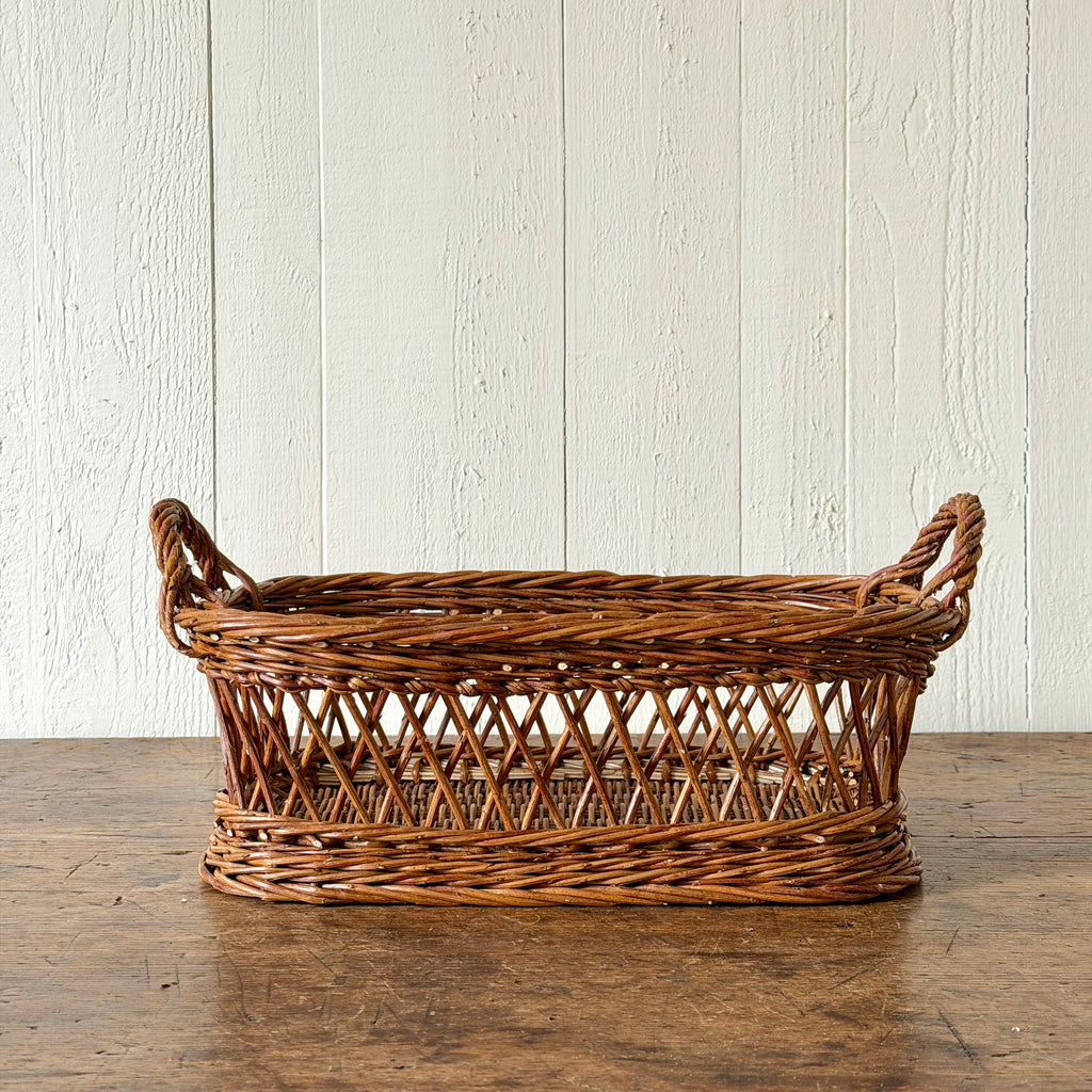 Hunting Lodge Brown Wicker Tray - Small