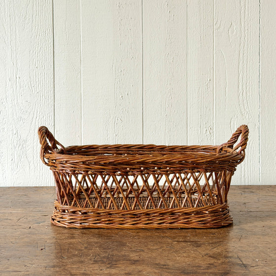 Hunting Lodge Brown Wicker Tray - Small